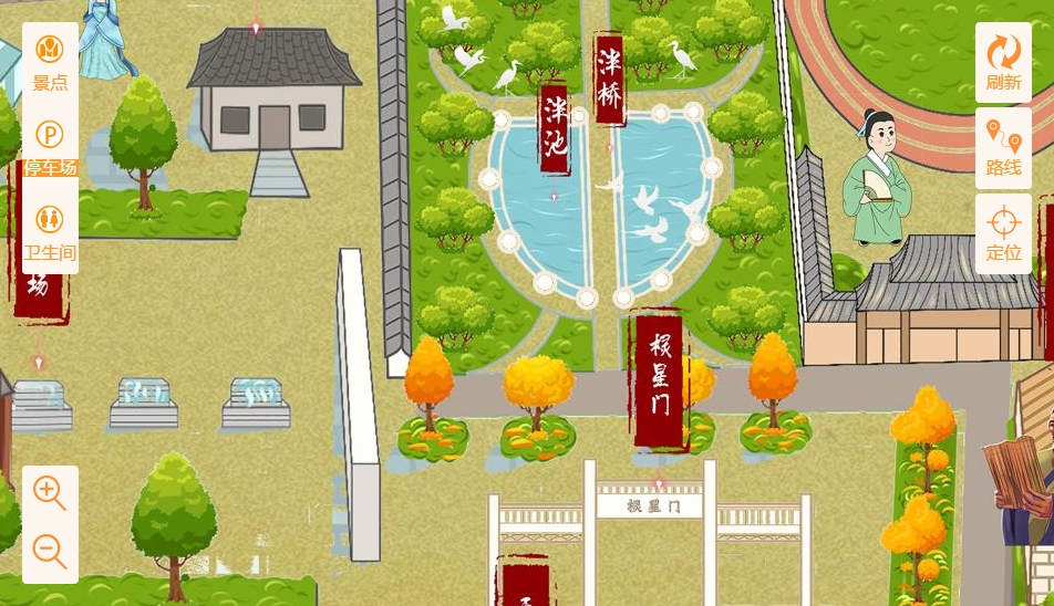 竹根滩镇手绘地图景区语音讲解导览系统：智慧景区建设的基石